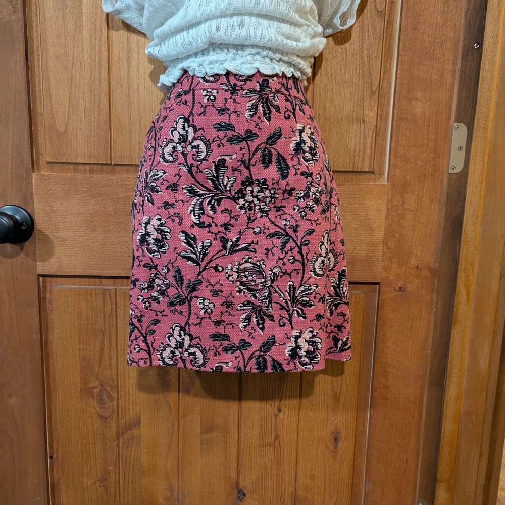 LOFT Floral Pink Skirt